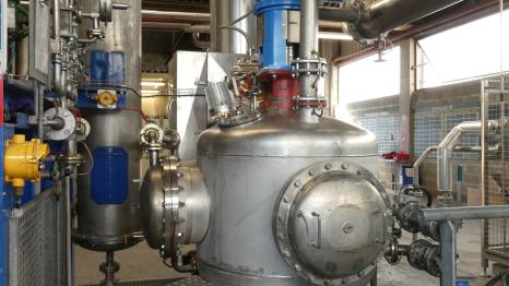 Évaporateur sous vide à Speichim Processing Beaufort-Orbagna. © Séché Environnement. Photo Alexandra Ballore